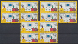 Deutschland (BRD), MiNr. 1472, 3 Viererblöcke, Ersttagssonderstempel, Gestempelt - Usados