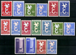 Europa Union (CEPT) Jahrgang 1958, 8 Länder, Postfrisch / MNH - Años Completos