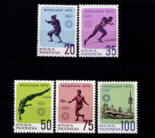 Indonesien, Olympiade, MiNr. 711-715, Postfrisch - Indonesien