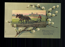 Bauer Beim Umpflügen Im Frühjahr, Fröhliche Ostern - Ostern