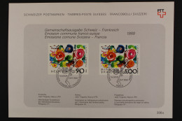 Schweiz, MiNr. 1380 Gemeinschaftsausgabe Mit Frankreich 2693, PTT-Karte - FDC