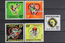 Kongo-Brazz., Sport, MiNr. 76-80, Postfrisch - Altri & Non Classificati