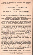 Sidonie Van Hollebeke (1869-1939) - Images Religieuses