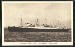 AK Passagierschiff Montrose In Fahrt, Canadian Pacific  - Steamers