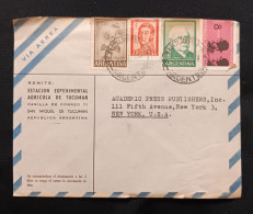 DM)1969, ARGENTINA, LETTER SENT TO U.S.A, AIR MAIL, WITH STAMPS SERIES OF CURRENT USE, SUNFLOWER, GENERAL SAN MARTÍN, DO - Andere & Zonder Classificatie