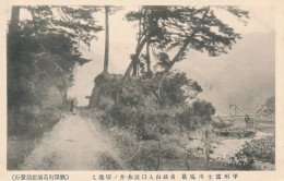 PC42476 Old Postcard. Forest Road Near The Bridge And Mountains - Monde