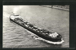 AK Handelsschiff Aquitania Bei Der Hafeneinfahrt Aus Der Vogelschau  - Handel