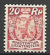 LIECHTENSTEIN 1924-27  STEMMA  E NUOVI TIPI  UNIF. 69  MLH  VF - Unused Stamps