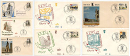 Germany, Berlin 1965-66 7 FDCs Scott 9N223, 9N226, 9N227, 9N229 The New Berlin - 1948-1970