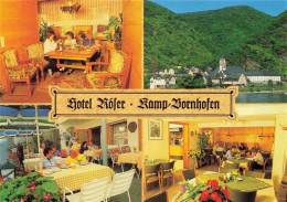 73967621 Bornhofen_Kamp_Rhein Hotel Roeser Restaurant Motiv Mit Kirche - Otros & Sin Clasificación