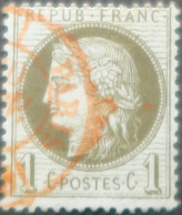 X1076 - FRANCE - CERES N°50 Avec CàD ROUGE Des IMPRIMES PARIS - 1871-1875 Ceres