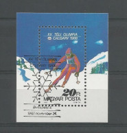 Hungary 1987 Ol. Winter Games Calgary Y.T. BF 194 (0) - Blocks & Kleinbögen