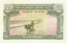 SOUTH VIET NAM - 5 DONG - ND ( 1955 ) - P 2 - AUnc. - SÉRIE O 2 - Bird - VIETNAM - Viêt-Nam