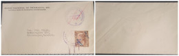 O) 1935 NICARAGUA, LEON CATHEDRAL  OFICIAL OVERPRINT IN RED,  MANUSCRIPT CANCELACION, BANCO NACIONAL DE NICARAGUA. CIRCU - Nicaragua