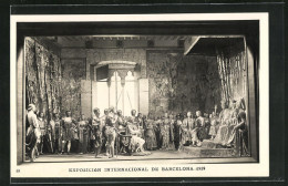 AK Barcelona, Esposicion Internacional 1929, Palacio Nacional, Los Reyes Catolicos Recibiendo A Colon (teatrino)  - Expositions