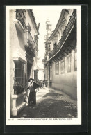 AK Barcelona, Exposicion Internacional 1929, Pueblo Espanol, Calle De Las Bulas Palacio De Penaflor  - Tentoonstellingen