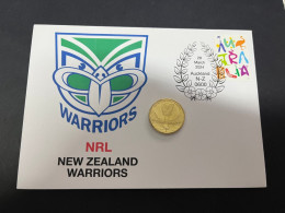 29-3-2024 (4 Y 23) Australian New $ 1.00 Coin (NRL New Zealand Warrirors) Released 28-3-2024 (1 X Coin On Cover) - Dollar