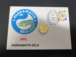 29-3-2024 (4 Y 23) Australian New $ 1.00 Coin (NRL Parramatta Eels) Released 28-3-2024 (1 X Coin On Cover) - Dollar