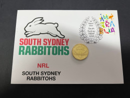 29-3-2024 (4 Y 23) Australian New $ 1.00 Coin (NRL South Sydney Rabbitohs) Released 28-3-2024 (1 X Coin On Cover) - Dollar