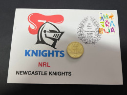 29-3-2024 (4 Y 23) Australian New $ 1.00 Coin (NRL Newcastle Knights) Released 28-3-2024 (1 X Coin On Cover) - Dollar