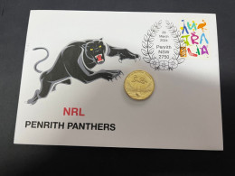 29-3-2024 (4 Y 23) Australian New $ 1.00 Coin (NRL Penrith Panthers) Released 28-3-2024 (1 X Coin On Cover) - Dollar