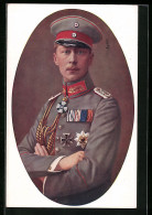 AK Kronprinz Wilhelm Von Preussen Mit Schirmmütze  - Familles Royales