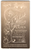 Fotografie F. H. Schröck, Laufen A. D. Salzach, Monogramm Des Fotografen Mit Jugendstil Verzierten Blumen  - Personnes Anonymes
