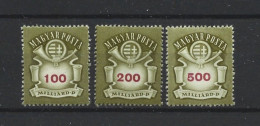 Hungary 1946 Definitives Y.T. 811/813 * - Unused Stamps