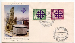 Germany, Berlin 1961 FDC Scott 9N193-9N194 10th Meeting Of German Protestants - 1948-1970