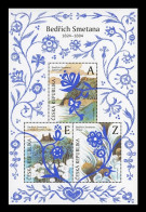 Czech Republic 2024 Mih. 1242/44 (Bl.105) Music. Composer Bedrich Smetana. My Country. Watercolours & Folk Motifs MNH ** - Nuovi