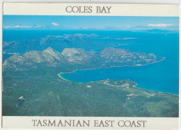 Australia TASMANIA TAS Aerial View Of COLES BAY Nucolorvue 11TE076 Postcard C1990s $1 Int Post Stamp - Autres & Non Classés