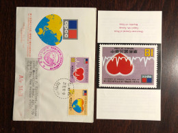 TAIWAN ROC FDC COVER 1983 YEAR HEART CARDIOLOGY HEALTH MEDICINE STAMPS - FDC