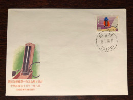 TAIWAN ROC FDC COVER 1988 YEAR HYPERTENSION BLOOD PRESSURE HEALTH MEDICINE STAMPS - FDC