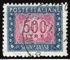 Segnatasse Lire 500 Dentellatura Lineare 13,1/4 Gomma Vinilica - Abarten Und Kuriositäten