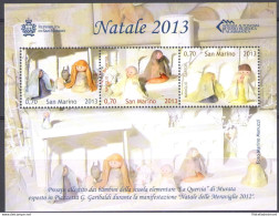 2013 San Marino Foglietto Natale Presepe BF N° 129 MNH** - Blokken & Velletjes