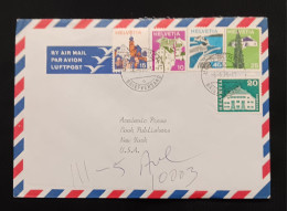 DM)1976, SWITZERLAND, LETTER SENT TO U.S.A, AIR MAIL, WITH STAMPS, LANDSCAPES, WERTHENSTEIN, LES GRISONS, RIEX, SAIGNELÉ - Sonstige & Ohne Zuordnung