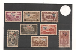 MAROC ANNÉE 1938 N° 153/160* Cote : 44,00 €+ - Unused Stamps