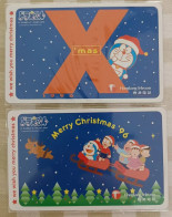 Private Issued Autelca 1996 Merry Christmas And Doraemon, Set Of 2, Mint, All With Same Serial Number 1110 - Hong Kong