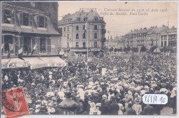 BELFORT- CONCOURS MUSICAL DU 15 ET 16 AOUT 1908- DEFILE DES SOCIETES- PLACE CORBIS - Belfort - Stadt