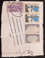 DM)2000, U.S.A, LETTER FRAGMENT WITH STAMPS, CENTENARY OF THE FOUNDING OF KANSAS CITY, MISSOURI, KANSAS CITY IN 1850 AND - Autres & Non Classés