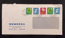 DM)1961, SWITZERLAND, LETTER CIRCULATED IN SWITZERLAND WITH STAMPS, PRO YOUTH, DANDELION, ALEXANDRE CALAME, 1801-1864, E - Sonstige & Ohne Zuordnung
