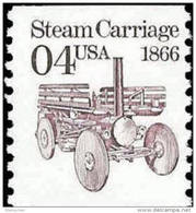 1991 USA Transportation Coil Stamp Steam Carriage Sc#2451 History Car Post - Coches