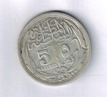 50 Piastre Egitto 1917 Argento - Egipto