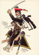 UNIFORME - ESPAGNE - REGIMENT De HUSSARDS -1742 - ILLUSTRATEUR; BUENO - CARTE ( 9 X 12,8 Cm) - Uniformes