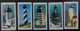 1990 USA Lighthouse Booklet Stamps Sc#2470-74 Ship Island Relic - Nuevos