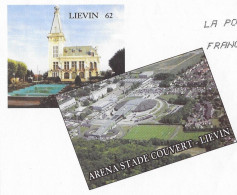 LIEVIN PAS DE CALAIS - HOTEL DE VILLE, ARENA STADE COUVERT, PAP ENTIER POSTAL FLAMME LA POSTE 2012, VOIIR LES SCANNERS - Other & Unclassified