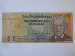 Nicaragua 50000 Cordobas 1989 Banknote,see Pictures - Nicaragua