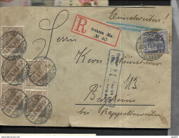 Alsace Lorraine Lettre Recommandée Du 23 09 1918 De Ostheim ( Haut Rhin ) Pour Bergheim ( Haut Rhin ) - Briefe U. Dokumente