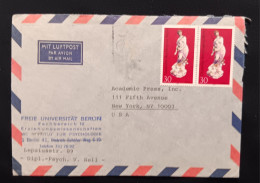 DM)1975, BERLIN, LETTER CIRCULATED TO U.S.A, AIR MAIL, WITH CERAMIC STAMP, VENUS, XF - Otros - Europa