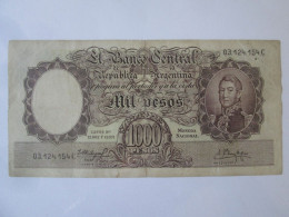 Argentina 1000 Pesos 1966 Banknote See Pictures - Argentinien